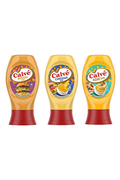 Calve Gurme Sos Seti 3 lü / Burger - Cheddar - Köri
