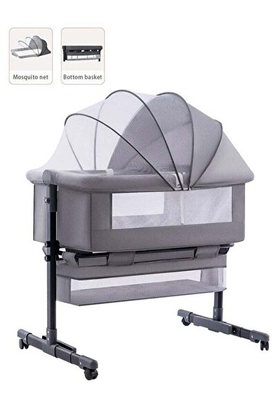 Gootoy 3 in 1 Portable Foldable Baby Travel Bed with Adjustable Height, Breathable Mesh and Matt