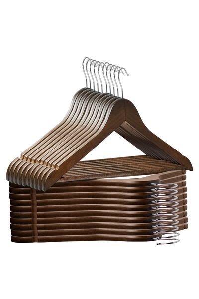 UnicUtil Set 100 Umerase din Lemn, Unic Hangers, din lemn de artar, Vintage