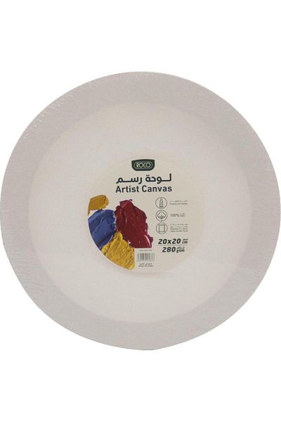 Roco Stretched Canvas Round Rough Finish 20 X 20cm