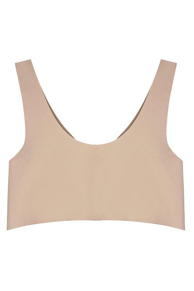 Cottonhill Brown Seamless Laser Cut Bra Women's Ghost Bra with Removable Pads
