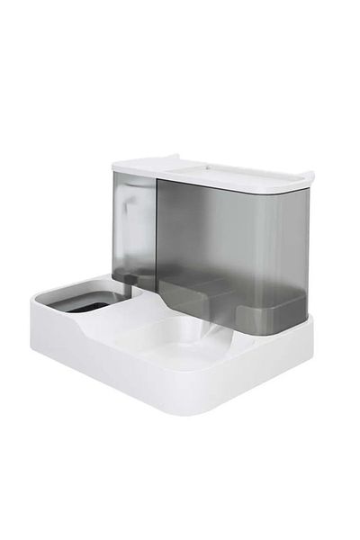 HOZRO Hrănitor automat și dozator de apă HOZRO pentru animale de companie, design practic, dimensiuni 30,5 x 25 x 23 cm,
