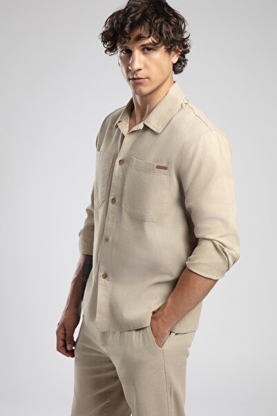 Lee Cooper Cămașă țesută cu mânecă lungă Marsello pentru bărbați