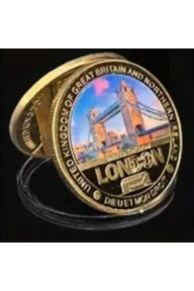 Esen Store Metal Commemorative Coin (Gold, London Iconic Landmarks, Tower Bridge)