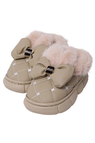 Generic Children's fur-lined boots, thick soles, for indoors and outdoors, size 28-29, Beige