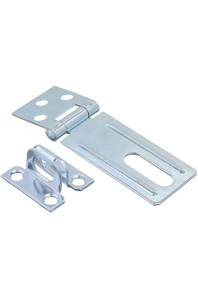 ACE Heavy Duty Construction Durable and Long Lasting Fixed Staple Safety Hasp Silver 3.25inch