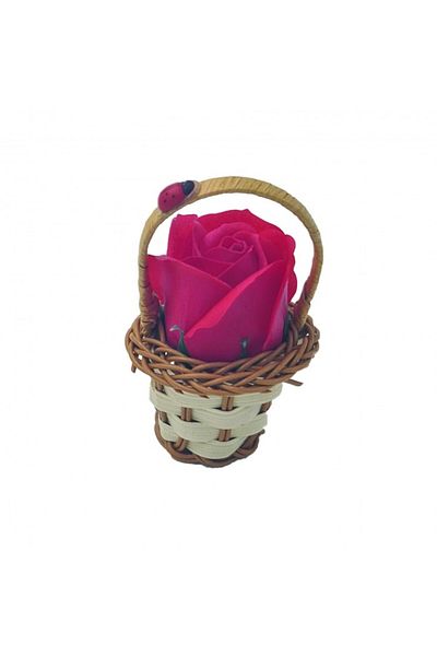 dalimag Floral arrangement, decorative flower basket, small, dark red