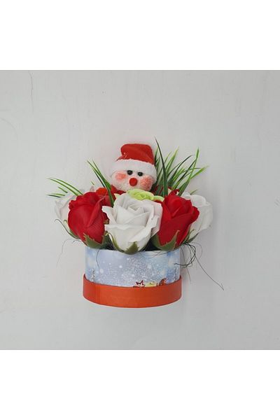 dalimag Special floral arrangement, Christmas, 7 roses, large snowman