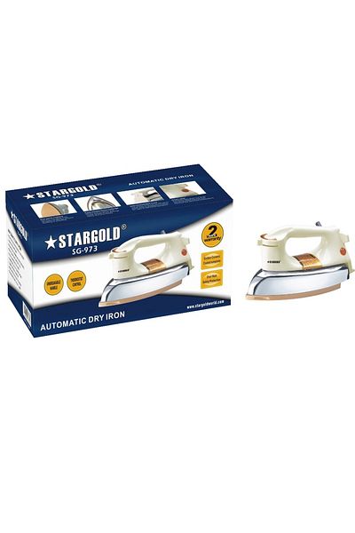 Generic STARGOLD 1200W Heavy Weight Electric Dry Iron with Ceramic Coated Soleplate and Auto Cut-Off