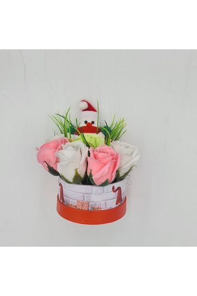 dalimag Aranjament floral deosebit, Craciun, 7 trandafiri, om de zapada mic