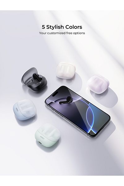 AUKEY سماعات أذن لاسلكية AUKEY Move Vibe، سماعات أذن لاسلكية حقيقية، BT 5.3، IPX4