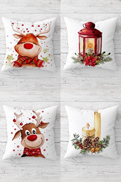 MENTEŞ HOME Πρωτοχρονιάτικο Concept Deer Κρυφό Κάλυμμα Μαξιλαριού Παπλώματος ...