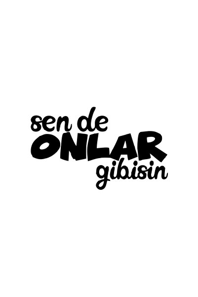 Reysa Tasarım ملصق سيارة أنت مثلهم 17x17 سم أسود