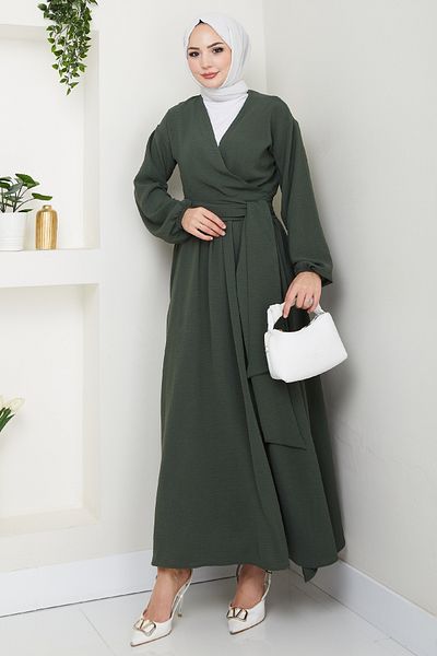InStyle Khaki Suit with Belted Bolero and Skirt