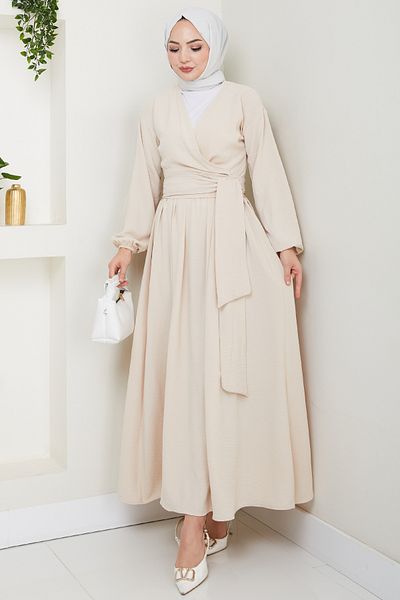 InStyle Set Bej cu Bolero cu Curea și Fusta