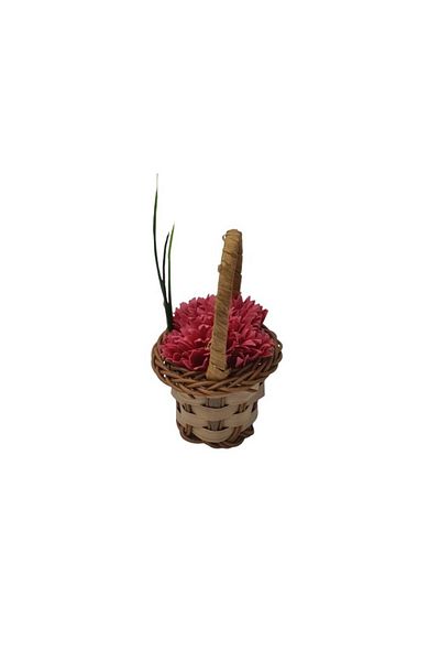 dalimag Basket, floral arrangement roses "Basket with flowers", soap flowers, carnation pattern, m2, 30x17x1