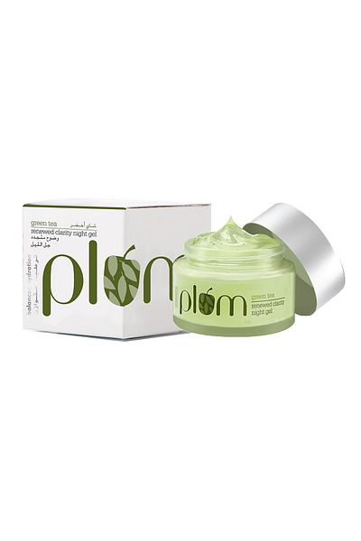 PLUM Green Tea Renewed Clarity Night Gel – 50ml | Oil-Free Moisturizer for Acne-Prone Skin
