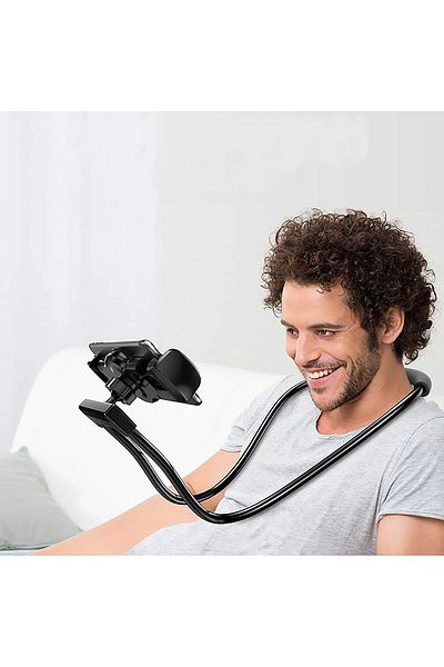 Generic Multi-purpose neck phone and tablet holder - black