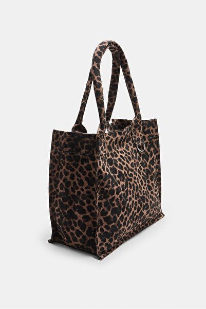 Stradivarius Printed fabric shopper bag