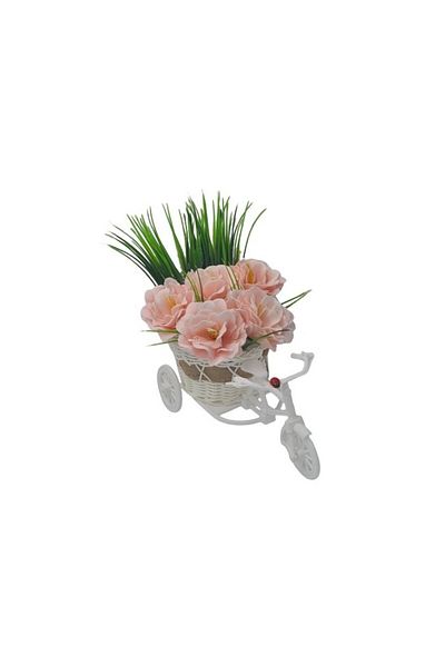dalimag Bicycle, roses floral arrangement "Flower basket", soap flowers, model M4, 30x17x15 cm