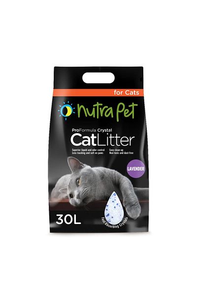 NutraPet Cat Litter Silica Gel 30L 20KGS- Scented Lavender