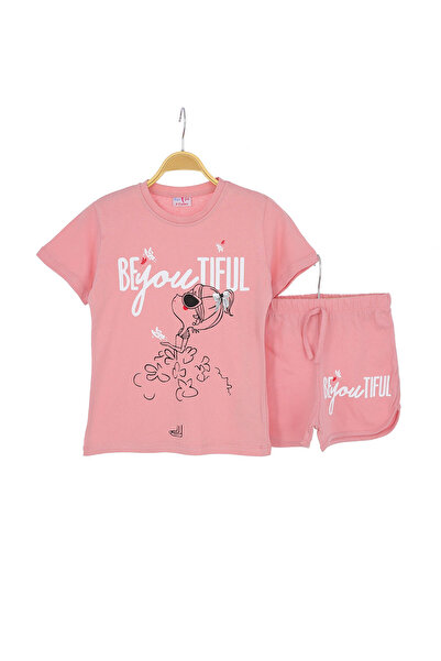 CRASSİ Costum pentru fetiță cu pantaloni scurți imprimați