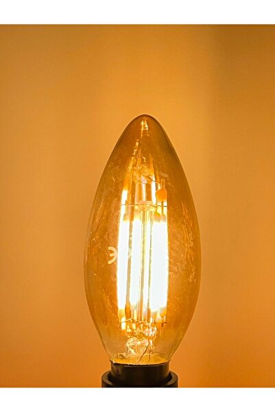 Heka 4 WATT AMBER CAM 1800 KELVİN AMBER IŞIK DİMMERLİ E-14 BUJİ LED AMPUL 270...