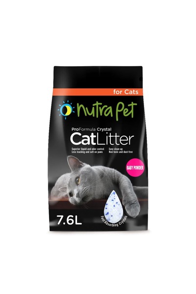 NutraPet Cat Litter جل السيليكا 7.6 لتر - برائحة بودرة الأطفال