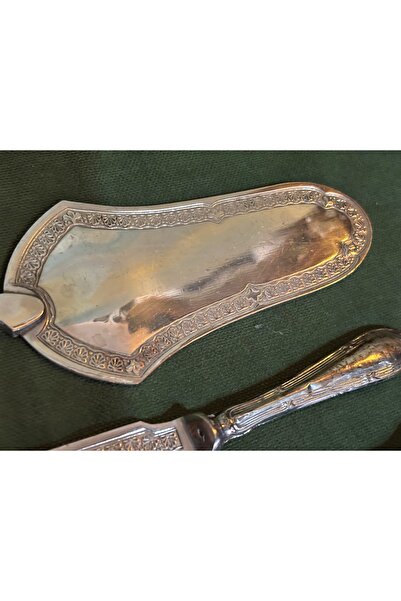 tayfuntufan antika koleksiyon European Serving Set with Silver Handles 21 cm High