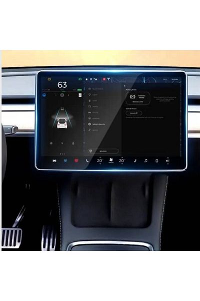 Otovo Tesla Model Y Screen Protector, 15 Inch (2017-2024), Hd Tempered Glass