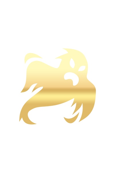 Reysa Tasarım ملصق شبح مقاس 17×17 سم ذهبي