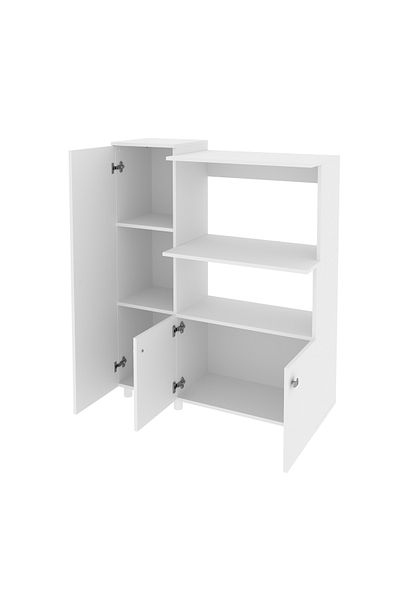 pilati Multipurpose kitchen cabinet with shelves and drawers, white, 119*96.5*32