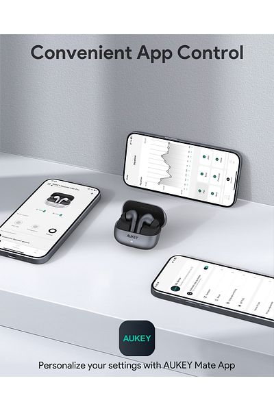 AUKEY سماعات أذن لاسلكية AUKEY Beyond ANC PRO، سماعات أذن لاسلكية حقيقية، BT 5.4، IPX5