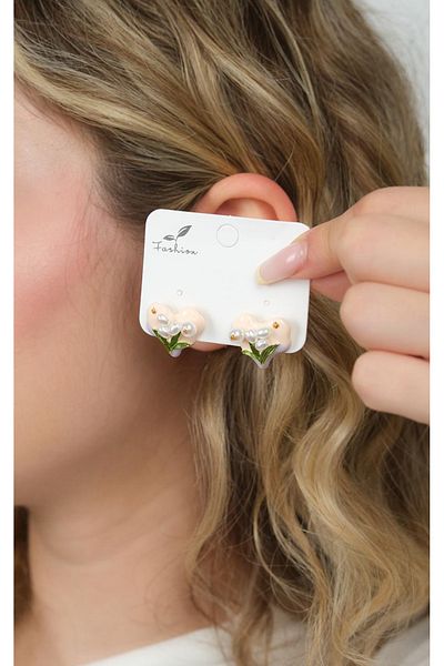 Jack Ferrero Mineli Steel Color Throwaway Earrings