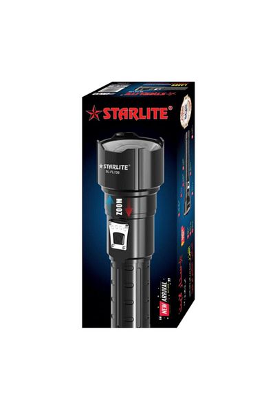 Generic STARLITE Heavy-Duty Rechargeable Zoom Flashlight – High Power LED, Rugged Grip, Long Beam Range