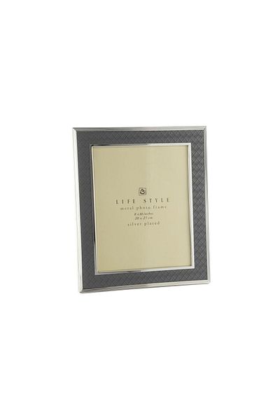 Mikasa Moor Mi̇kasa Moor Gray Silver Leather Frame 20X25Cm