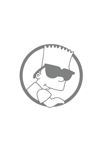 Reysa Tasarım ملصق سيارة سمبسنز مقاس 17×17 سم رمادي