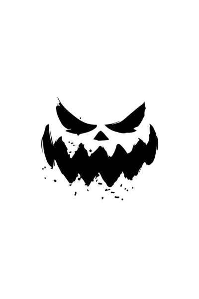 Reysa Tasarım Scary Face Sticker 17X17 cm Black