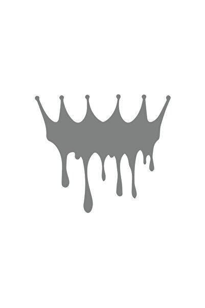 Reysa Tasarım ملصق تاج الملك مقاس 17x17 سم رمادي