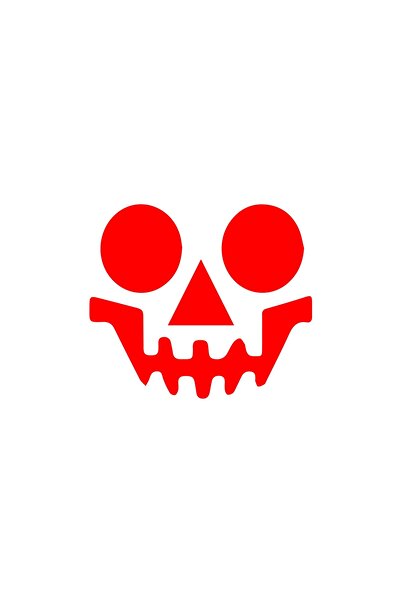 Reysa Tasarım ملصق هيكل عظمي مقاس 17×17 سم باللون الأحمر