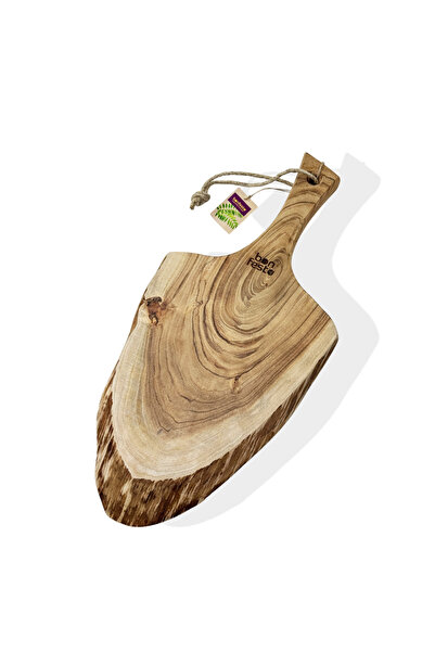 bonfesto Leaf-shaped chopper solid Acacia wood handle made from one piece, Premium, 57 x 30 x 2.5 cm