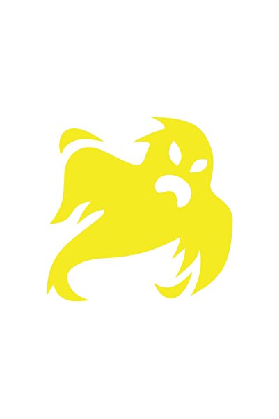 Reysa Tasarım ملصق شبح 17x17 سم أصفر