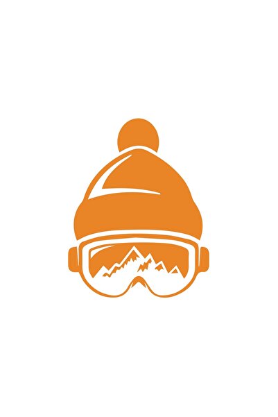 Reysa Tasarım ملصق نظارات التزلج مقاس 17x17 سم برتقالي