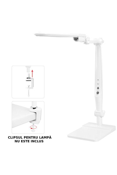 Sofia Concept Led Desk Lamp, 6500K, 9W, 950Lm, Warm/Cold Light, Foldable, White