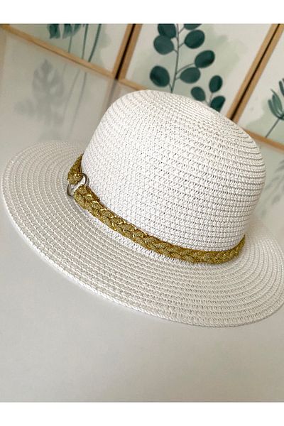Petek Collection Straw Beach Children's Hat with Accessories (1-6 Years)