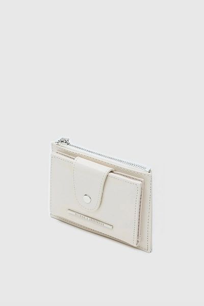 Honorius Women's Medium Size Patent Leather Wallet Handbag Card Holder Cream