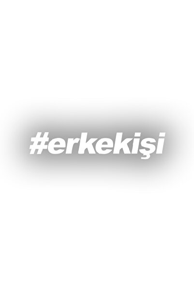 Reysa Tasarım # ملصق سيارة رجالي مقاس 17x17 سم باللون الأبيض