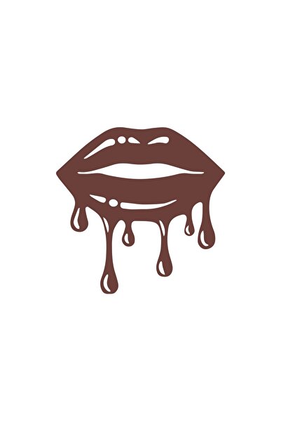 Reysa Tasarım ملصق الشفاه المتدفقة مقاس 17 × 17 سم بني