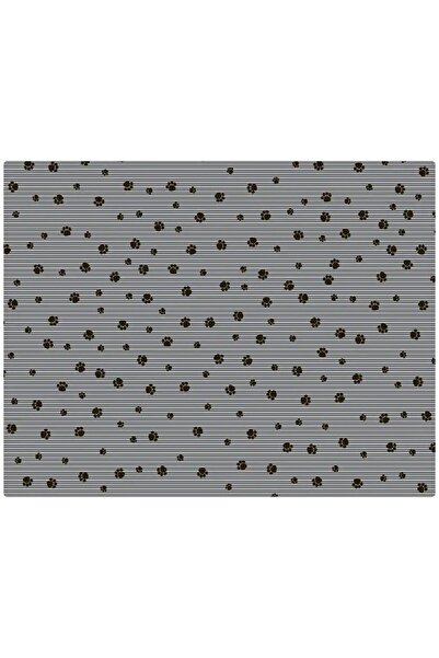 Drymate سجادات فضلات القطط مخططة باللون الرمادي - مخلب أسود 28 × 36 بوصة - 71...