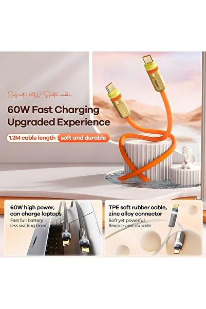 Remax Mena USB C Cable 60W 1.2M, Zinc Alloy USB Type A to C Cable, Fast Charging Data Cable Compatib